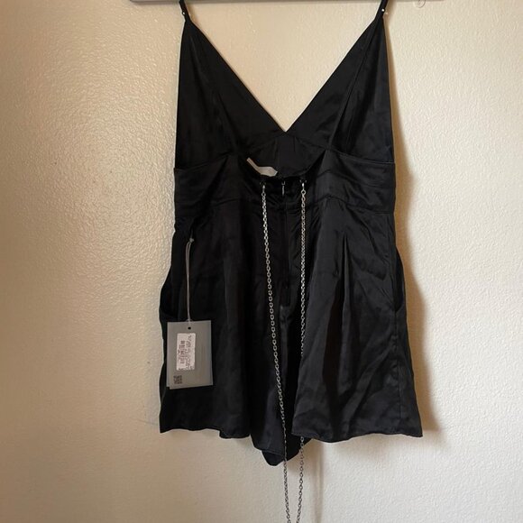 VIAVIA - 100% Silk Playsuit With Chain Strap - Picture 3 of 7